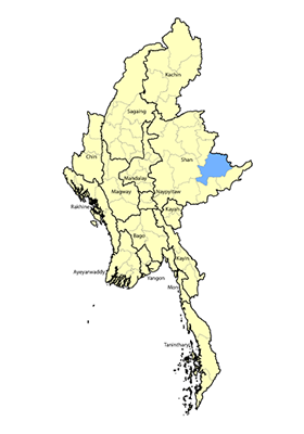 Map of Enn in Myanmar (Burma)