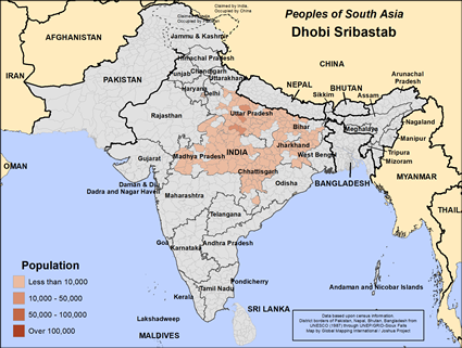 Map of Dhobi Sribastab in India