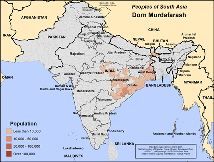 Map of Dom Murdafarash in India