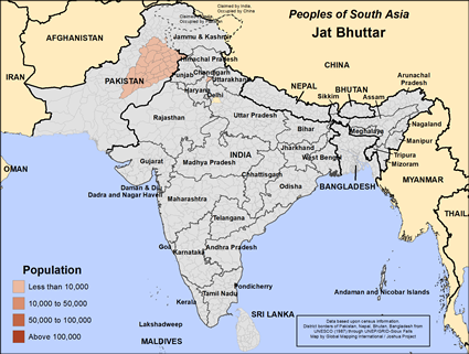 Map of Jat Bhuttar in Pakistan