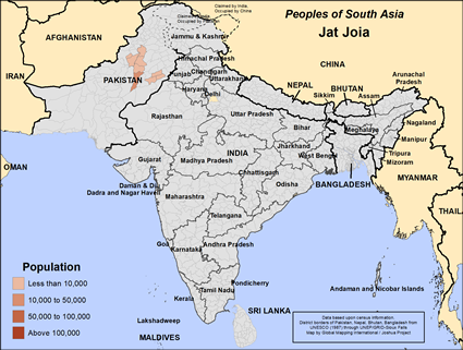 Map of Jat Joia in Pakistan