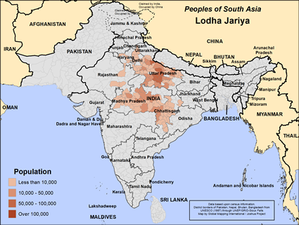 Map of Lodha Jariya in India