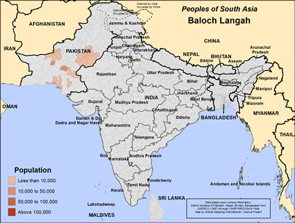 Map of Baloch Langah in Pakistan