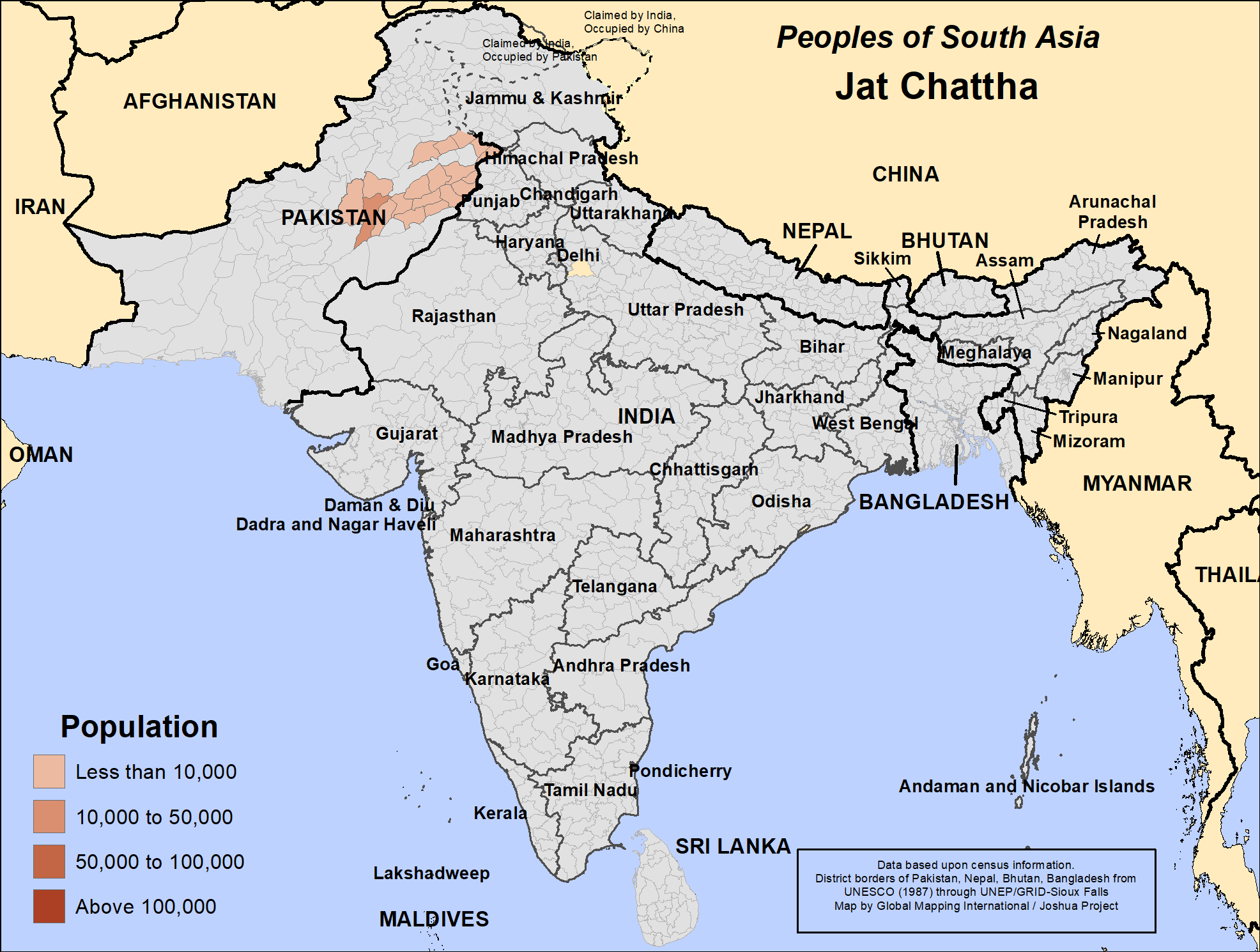 Map of Jat Chattha in Pakistan