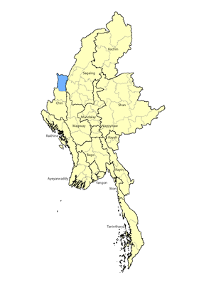 Map of Dim in Myanmar (Burma)