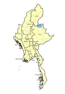Map of Tai Mao in Myanmar (Burma)