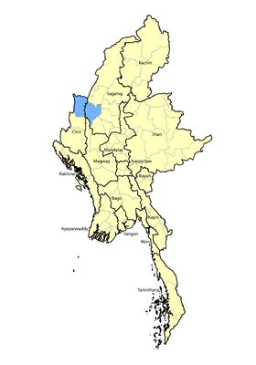 Map of Zanniat in Myanmar (Burma)