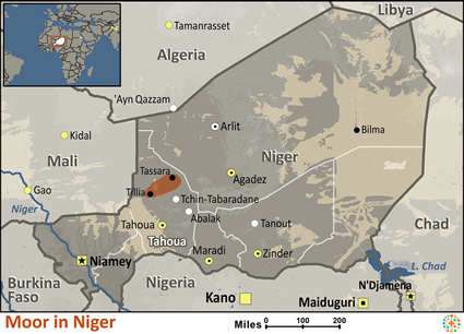Map of Moor, general in Niger