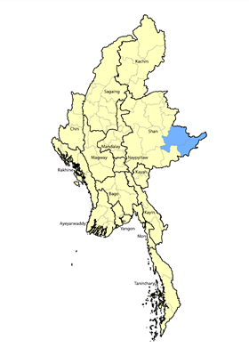 Map of Lahu Shi Balan in Myanmar (Burma)